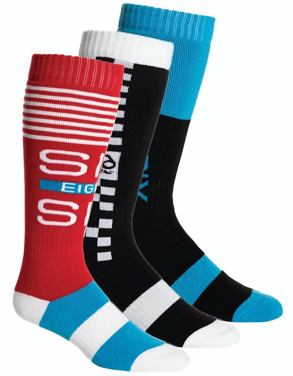 686 Knockout 3-Pack Snowboard Socks - Rad Pack
