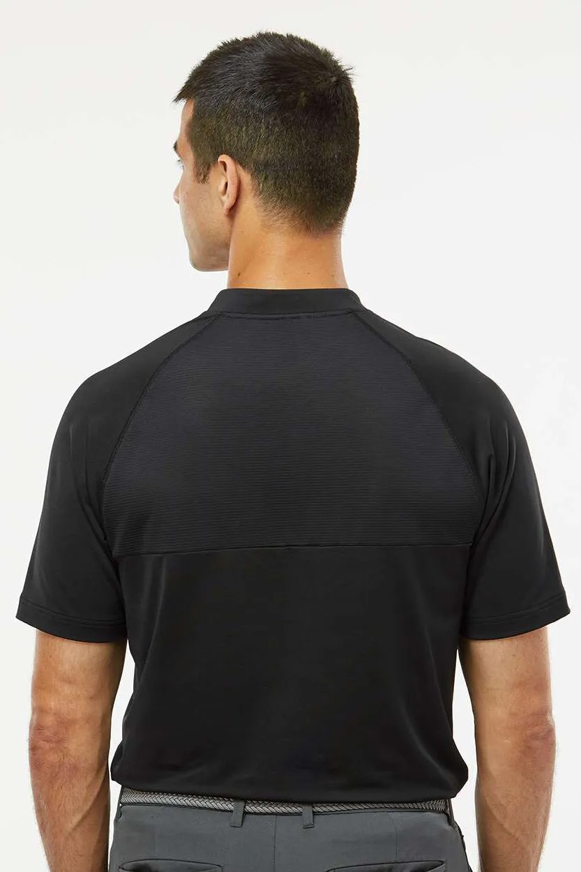 Adidas Mens Sport Collar Short Sleeve Polo Shirt - Black - NEW