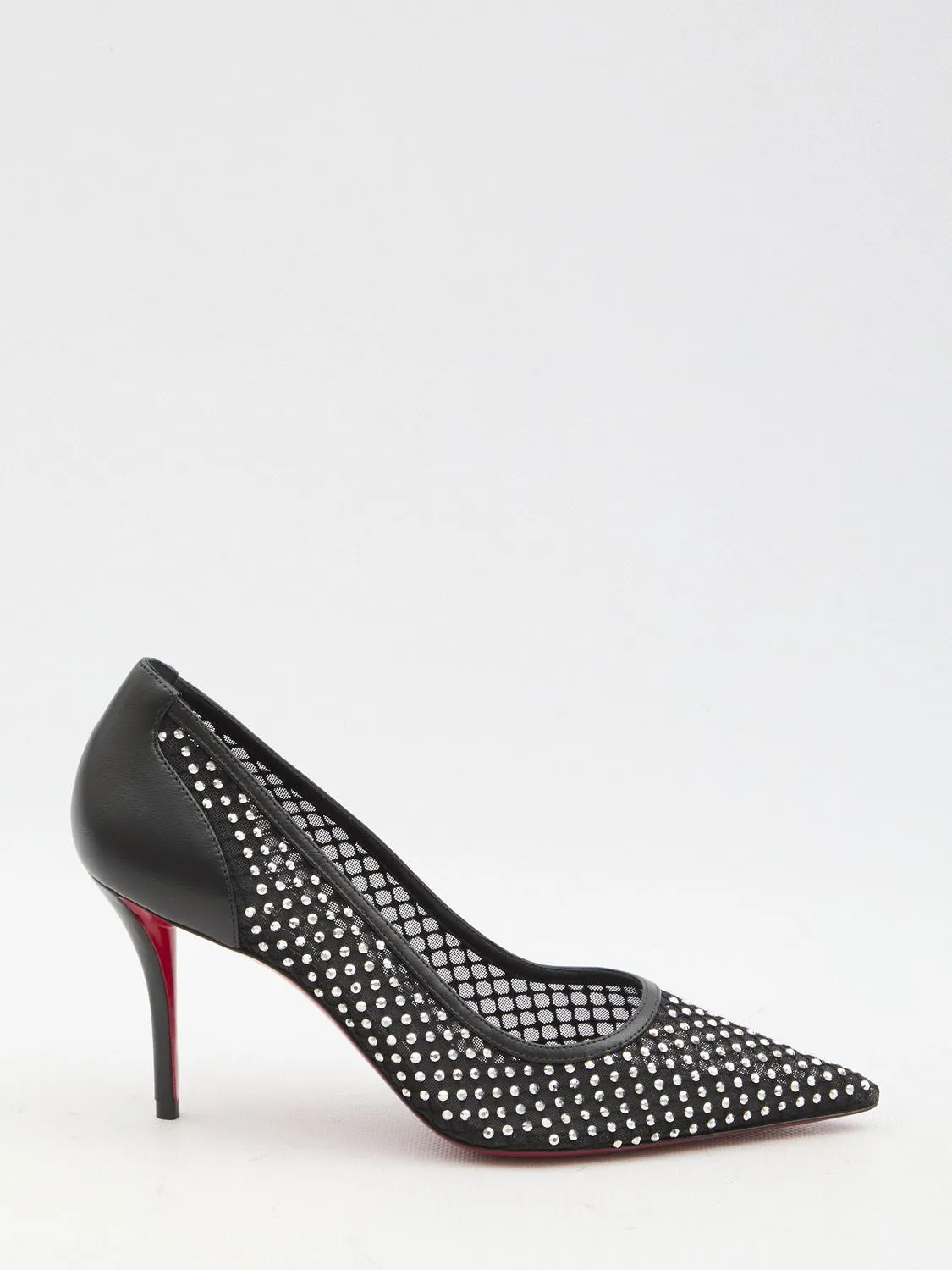 APOSTROPHA MESH STRASS PUMPS