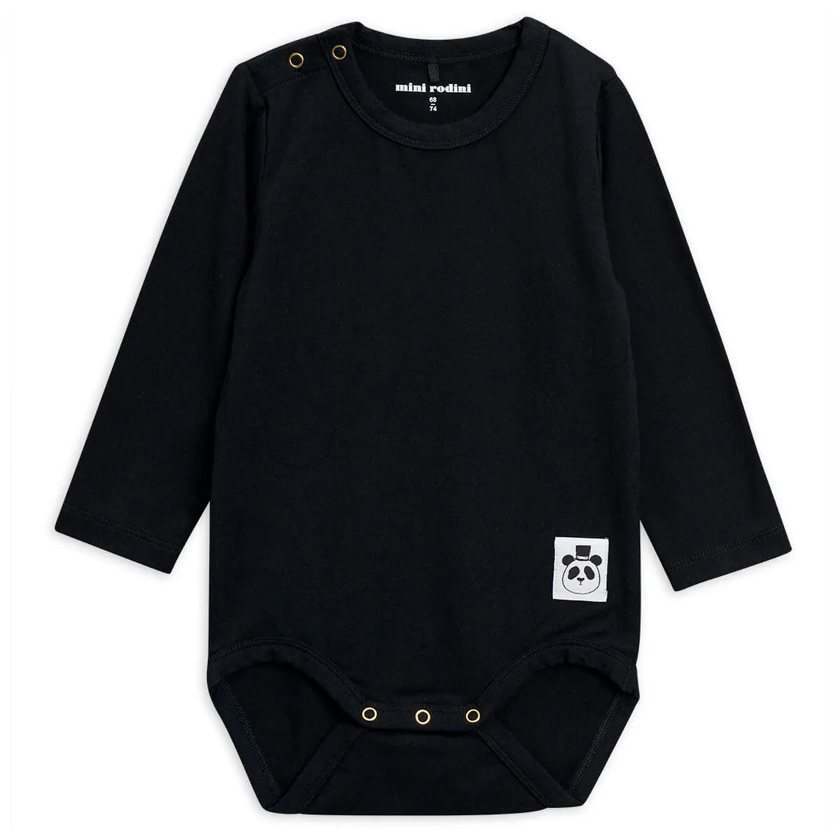 Basic Bodysuit in Black by Mini Rodini - Last One In Stock - 56/62 (1-4 Months)