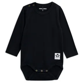 Basic Bodysuit in Black by Mini Rodini - Last One In Stock - 56/62 (1-4 Months)