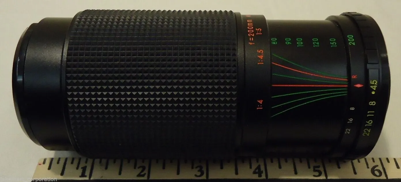 Camera Lens Macro Multi Coated J/525 120446 1:4.5 f=80-200mm 52 PMZ 280 -- Used