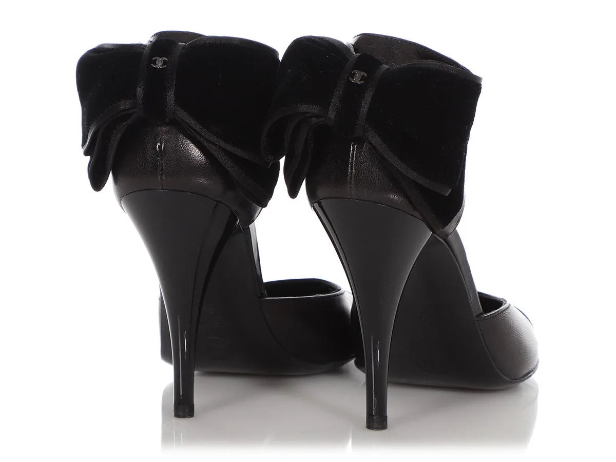 Chanel Black Bow Pumps