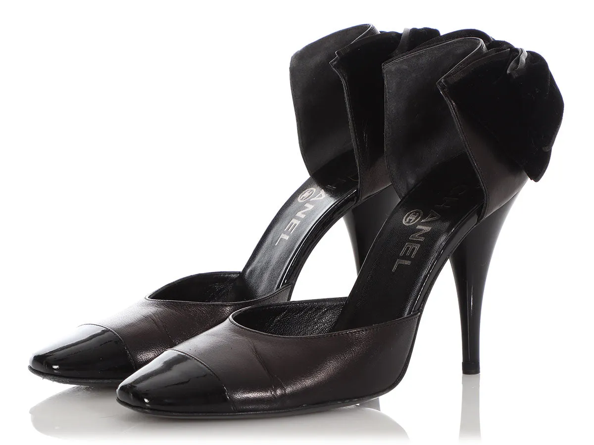 Chanel Black Bow Pumps