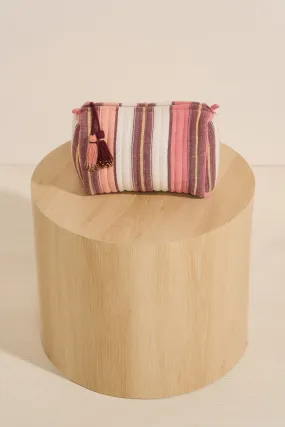 Coral Fez Stripe Toiletries Bag