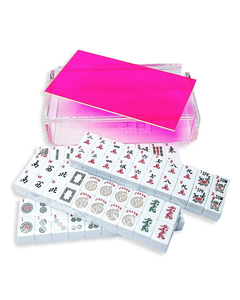 'El Majong' Luxe Majong Set in Neon Pink