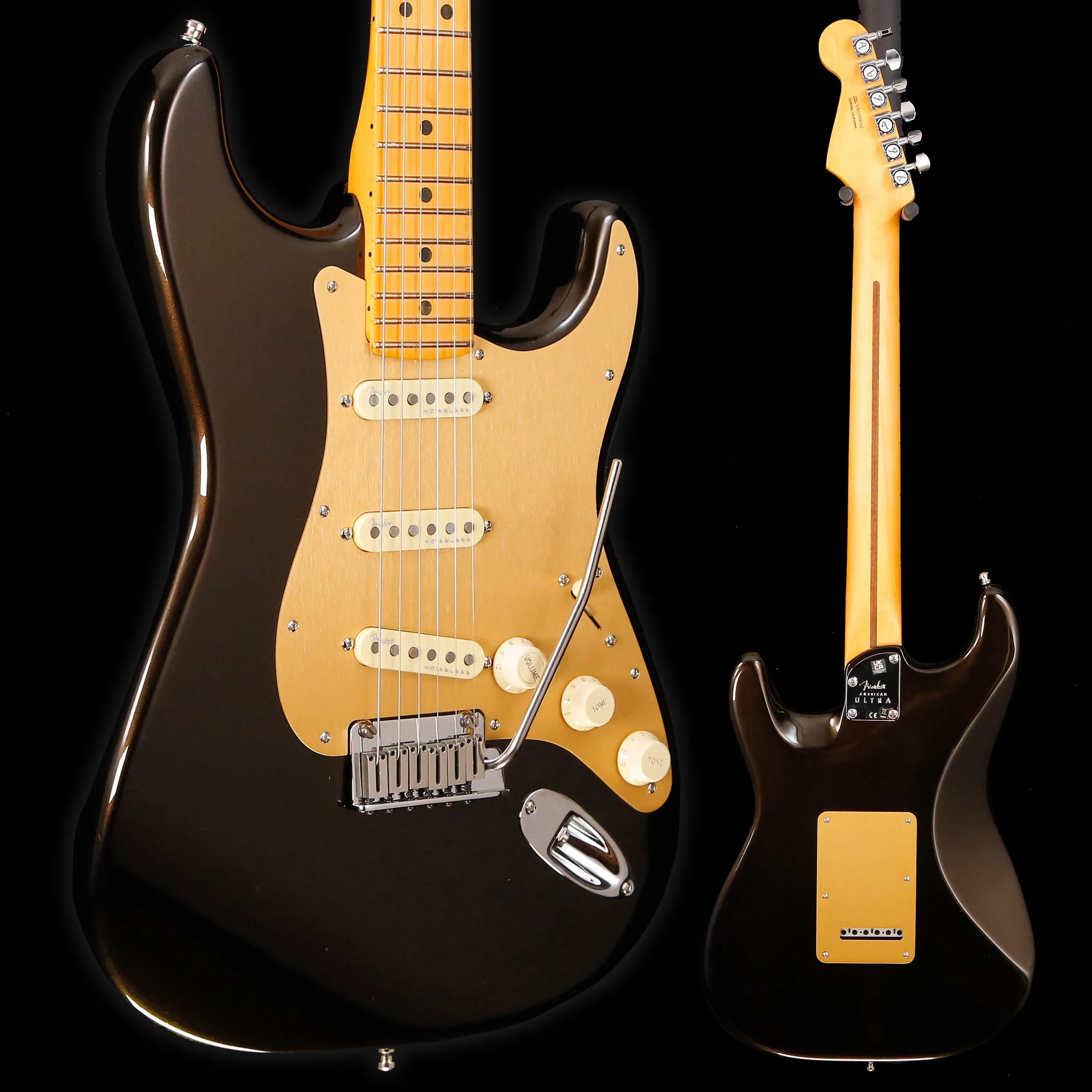 Fender American Ultra Stratocaster, Maple Fb, Texas Tea