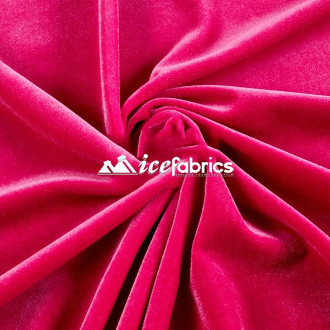 Fuchsia Luxury Stretch Velvet Fabric _ Spandex Fabric