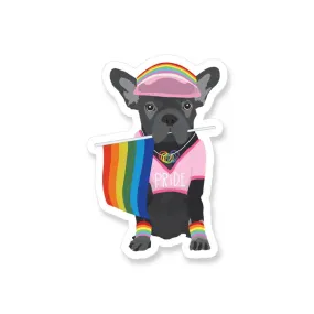 Gay Pride Frenchie | Vinyl Sticker