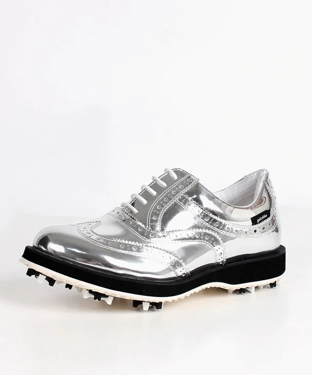Giclee Unisex No.21 Premium Leather Golf Shoes - Silver
