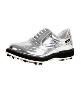 Giclee Unisex No.21 Premium Leather Golf Shoes - Silver