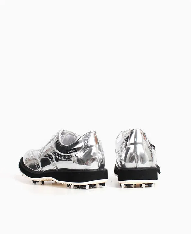 Giclee Unisex No.21 Premium Leather Golf Shoes - Silver