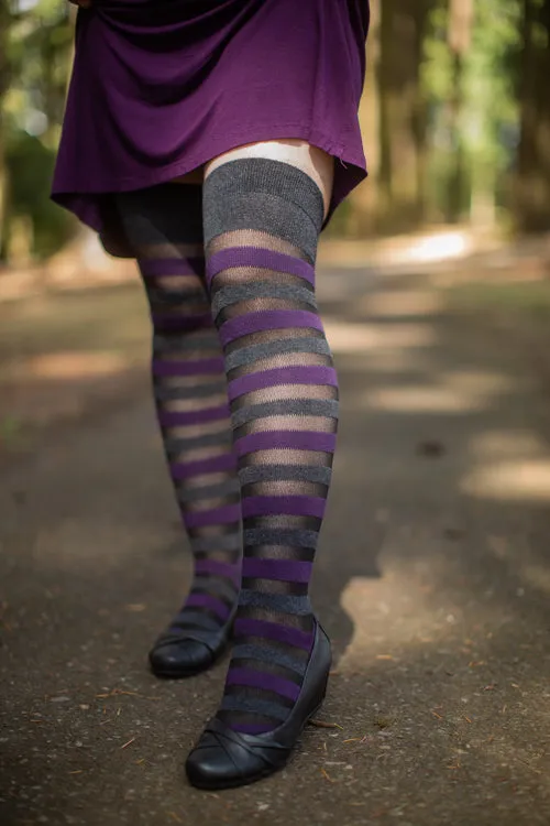 Gossamer Stripes Extraordinary Thigh High