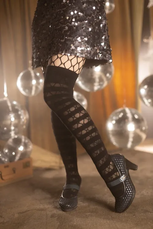Gossamer Stripes Extraordinary Thigh High