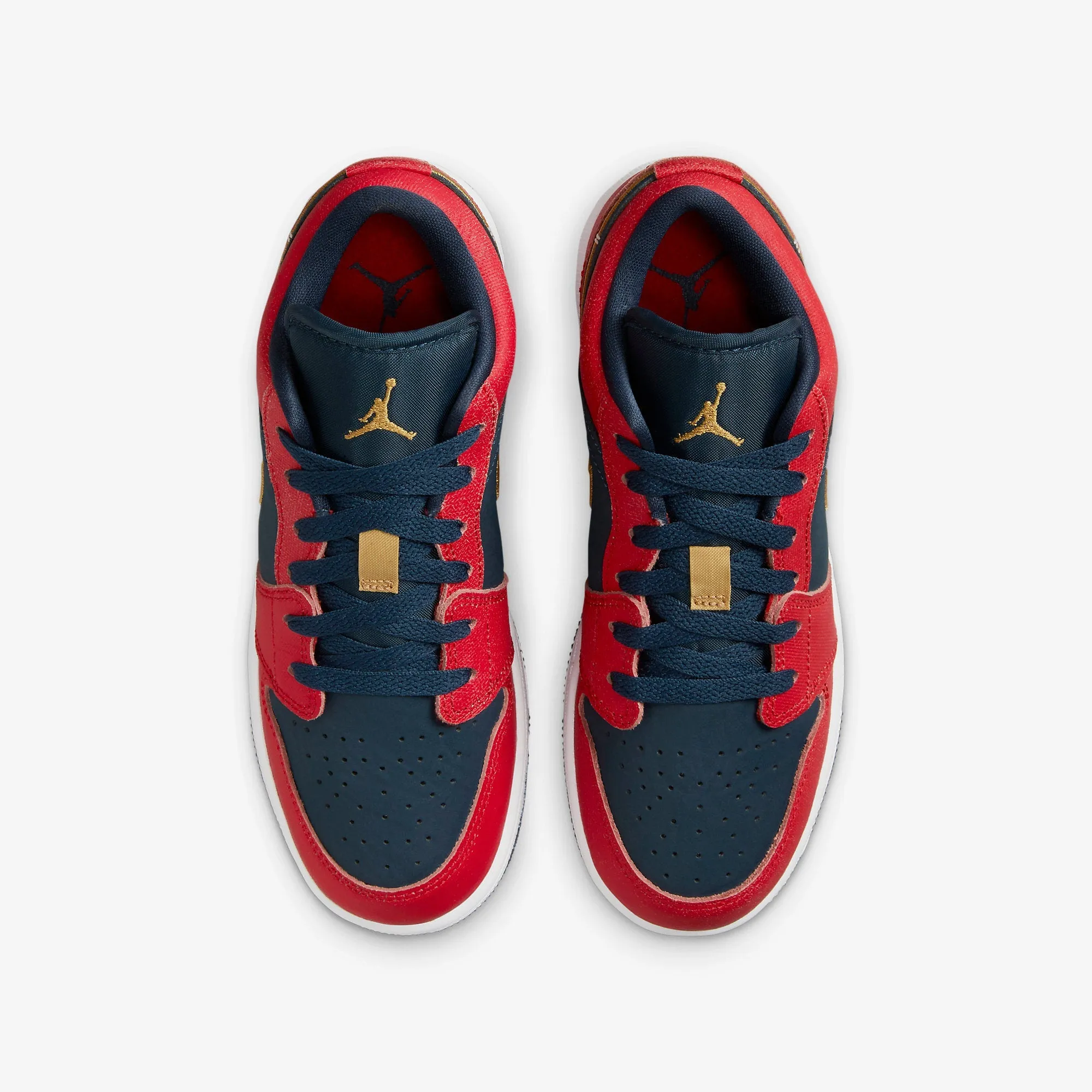 (GS) Air Jordan 1 Low 'Armory Navy / Sport Red' (2024) FQ7380-400