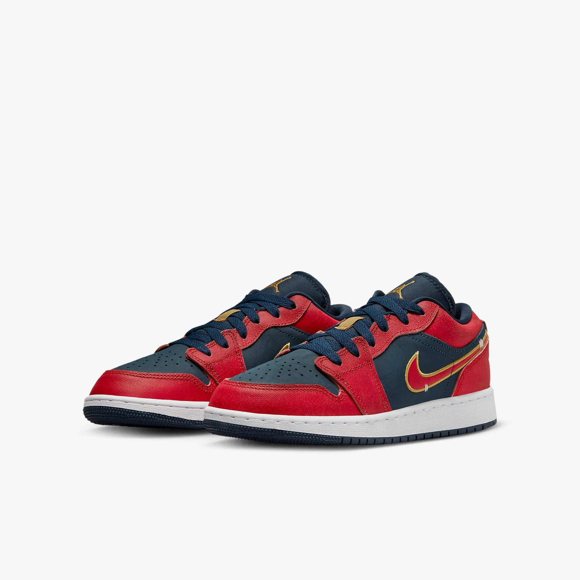 (GS) Air Jordan 1 Low 'Armory Navy / Sport Red' (2024) FQ7380-400