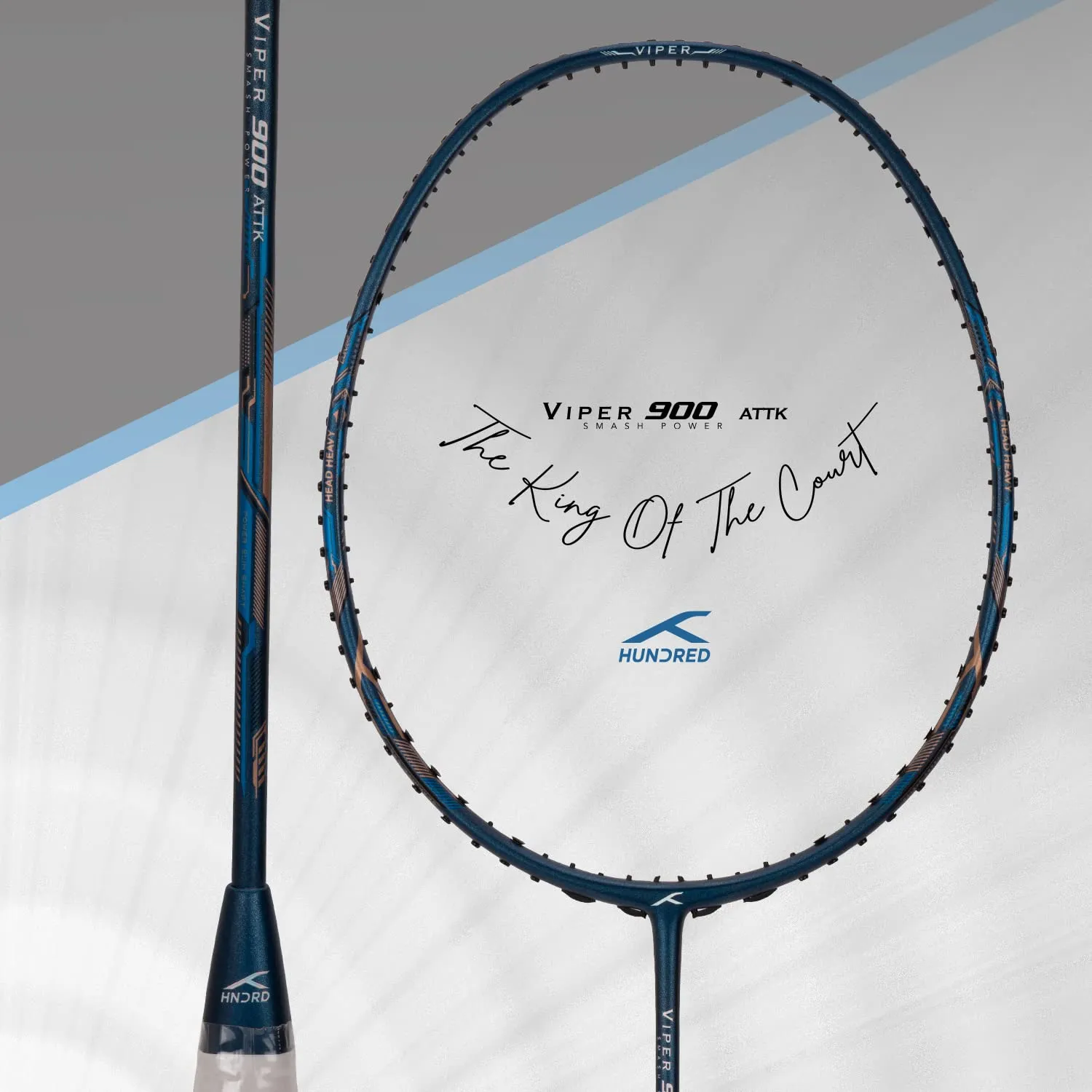 Hundred Viper 900 Carbon Fibre Strung Badminton Racquet