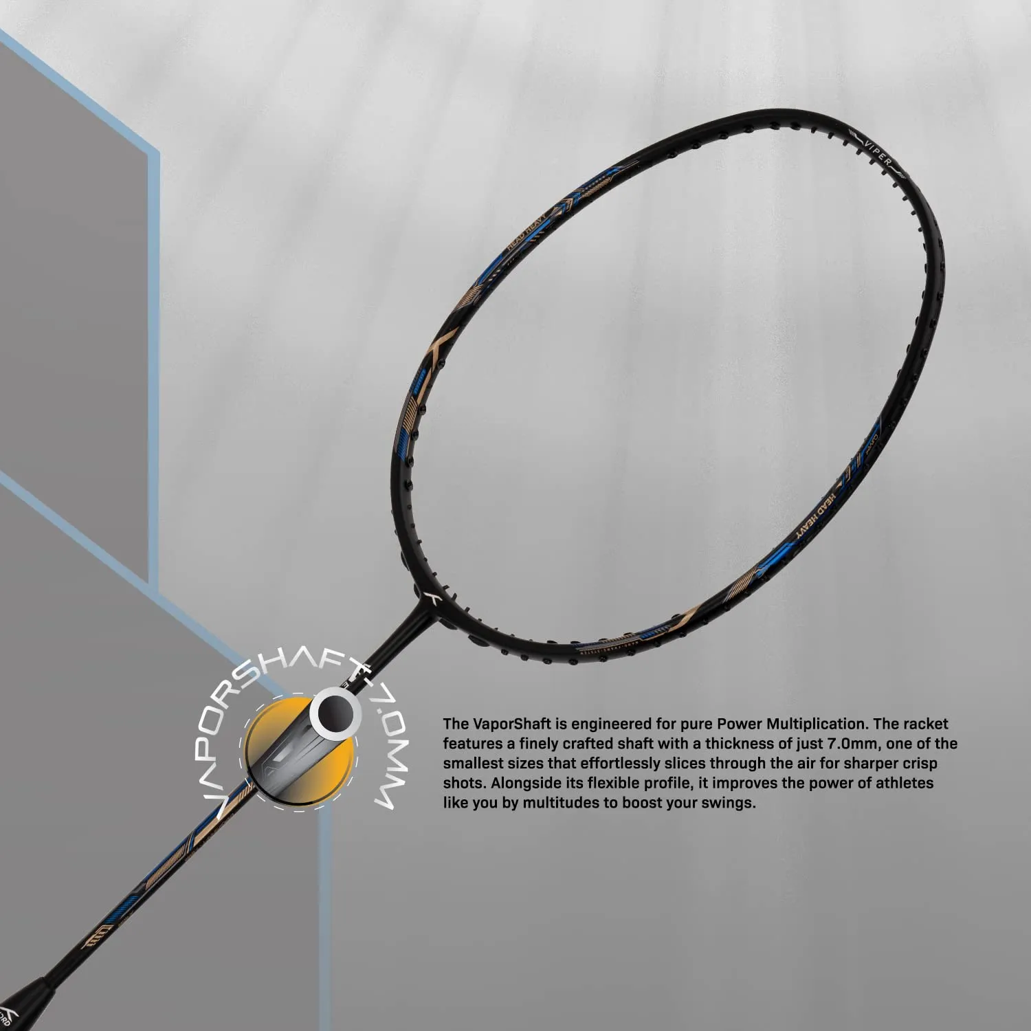 Hundred Viper 900 Carbon Fibre Strung Badminton Racquet