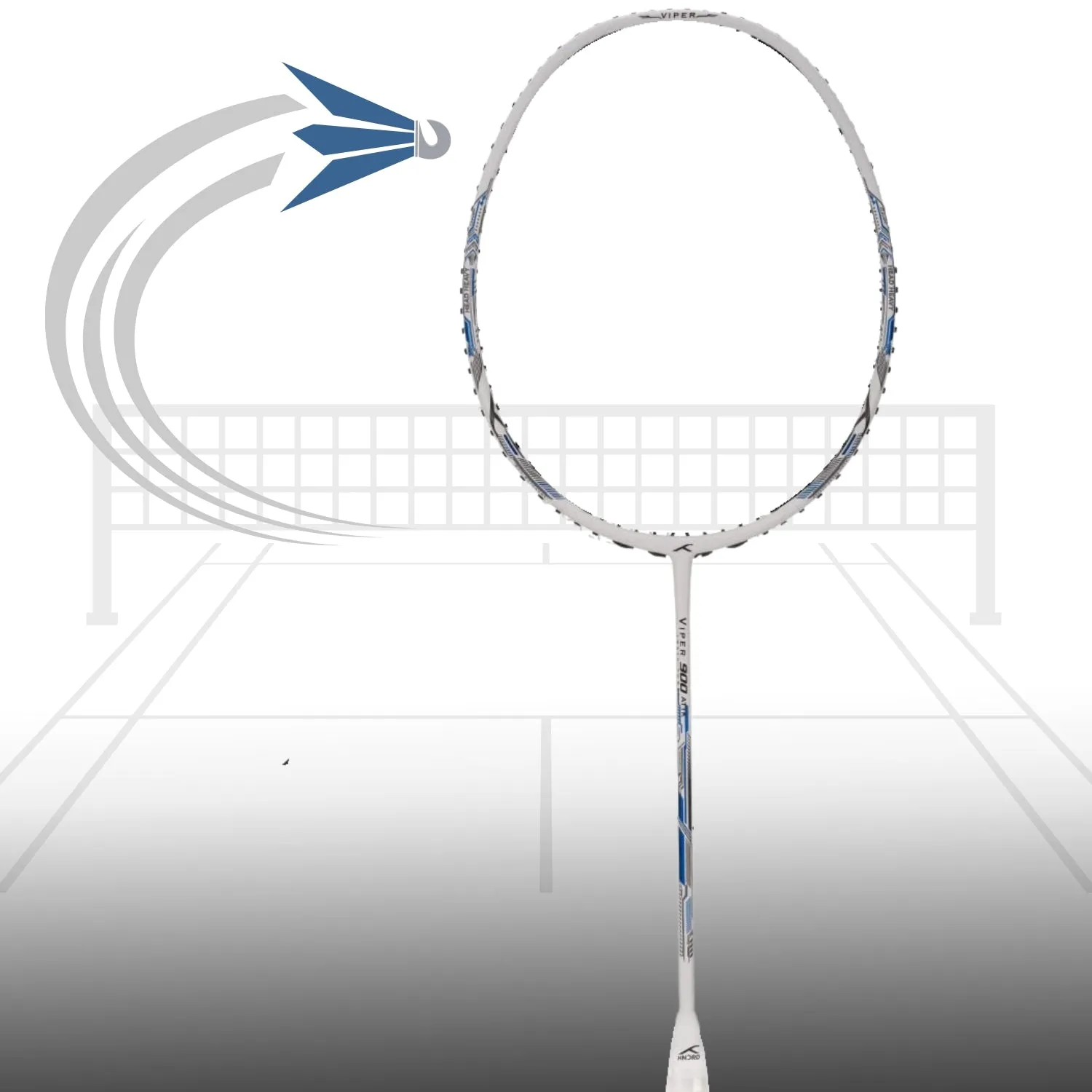 Hundred Viper 900 Carbon Fibre Strung Badminton Racquet