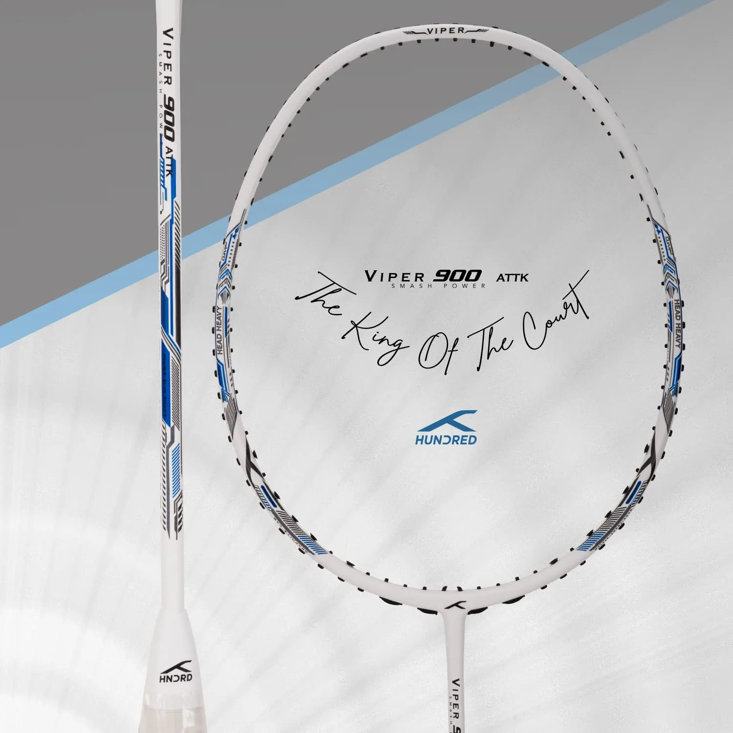 Hundred Viper 900 Carbon Fibre Strung Badminton Racquet