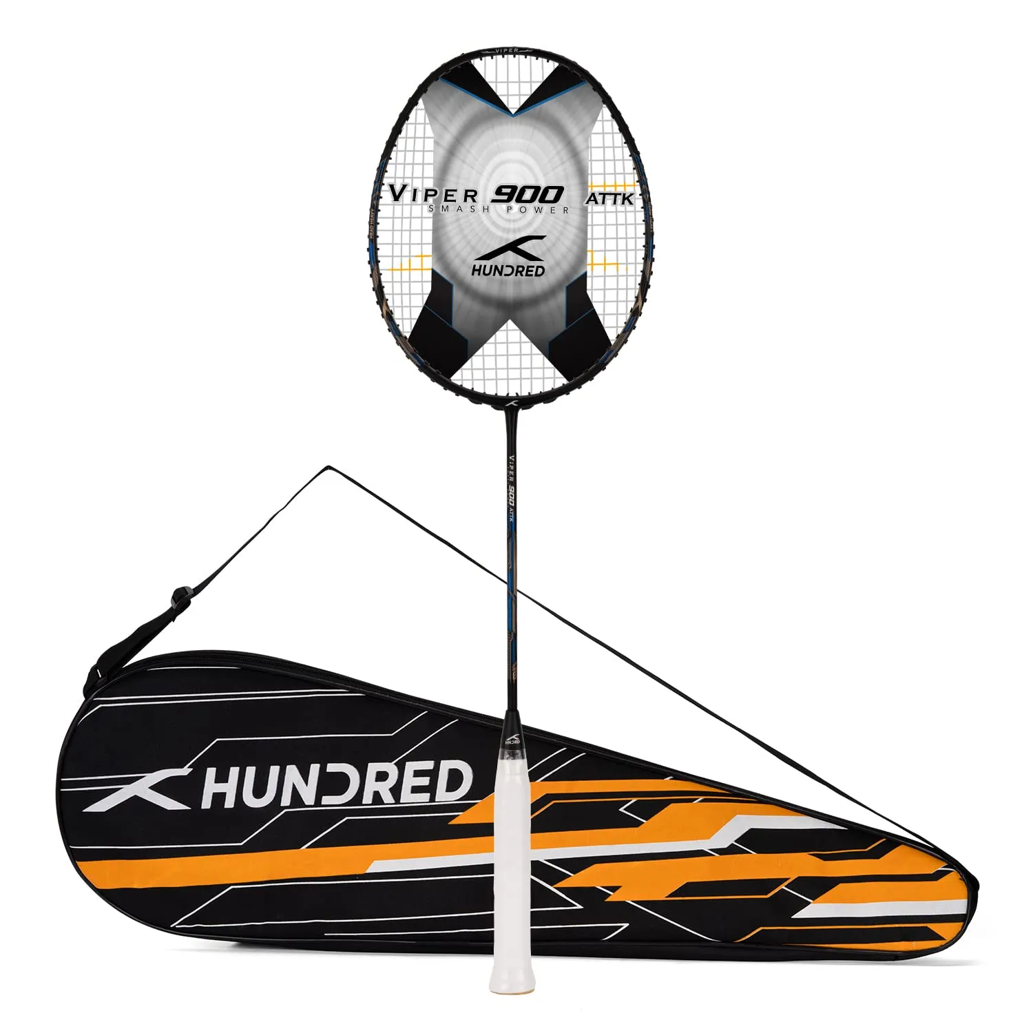 Hundred Viper 900 Carbon Fibre Strung Badminton Racquet
