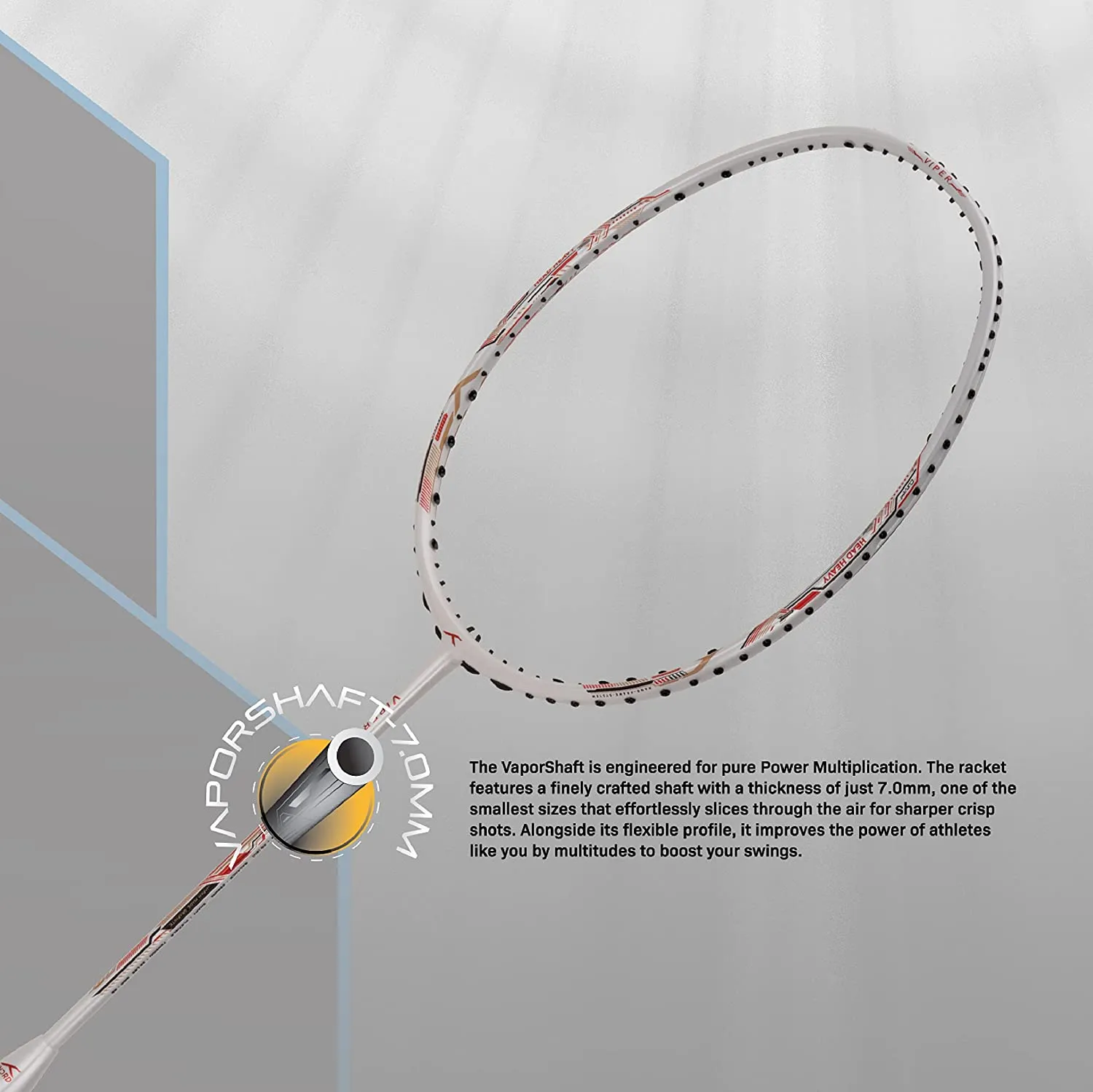 Hundred Viper 900 Carbon Fibre Strung Badminton Racquet