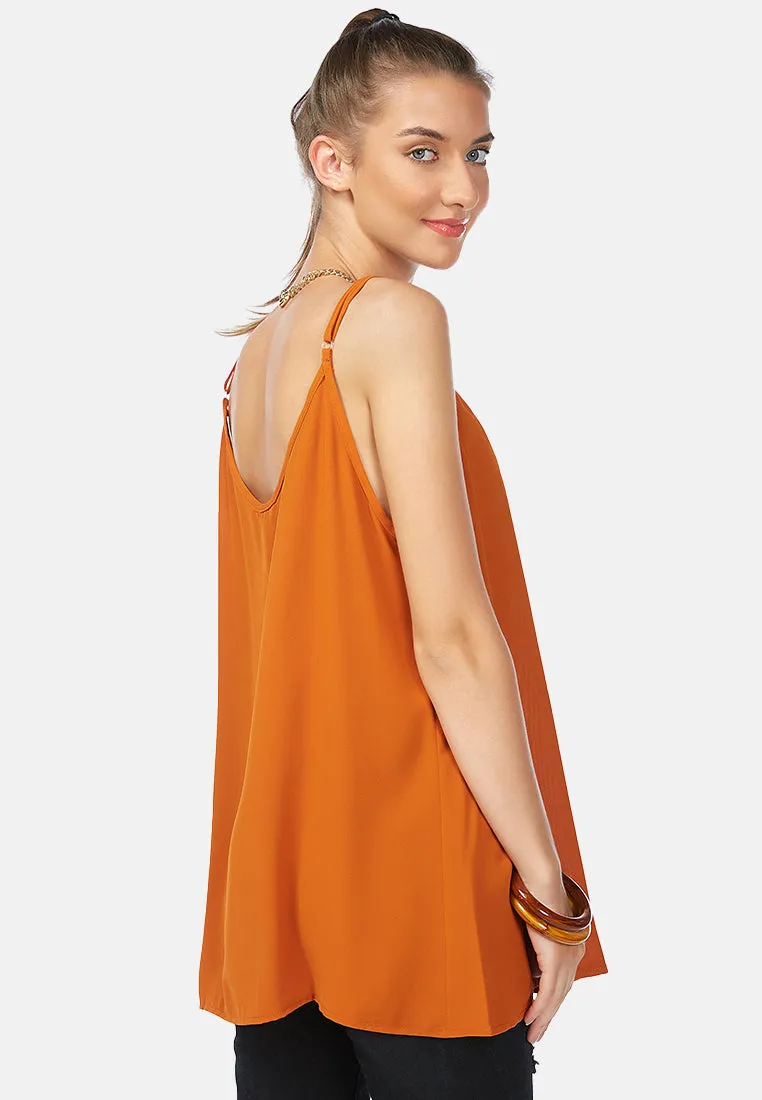 Long Spaghetti Tank Top