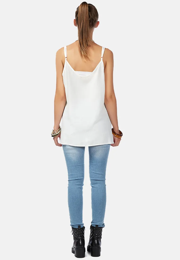 Long Spaghetti Tank Top