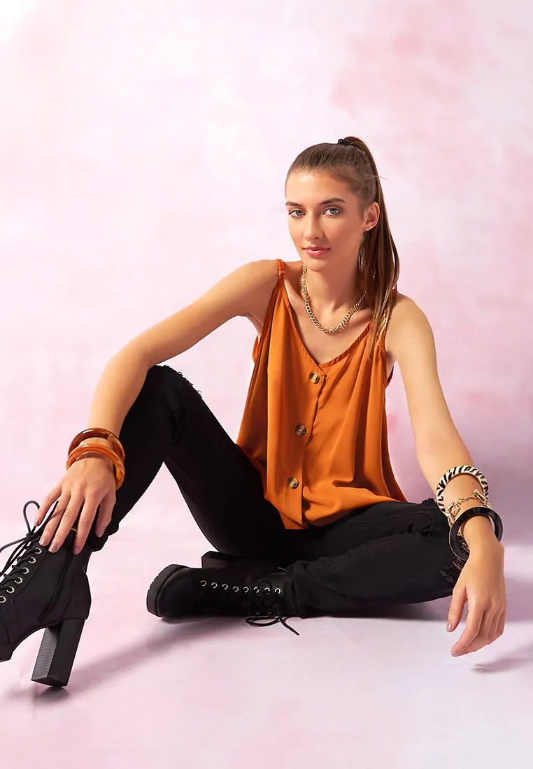 Long Spaghetti Tank Top