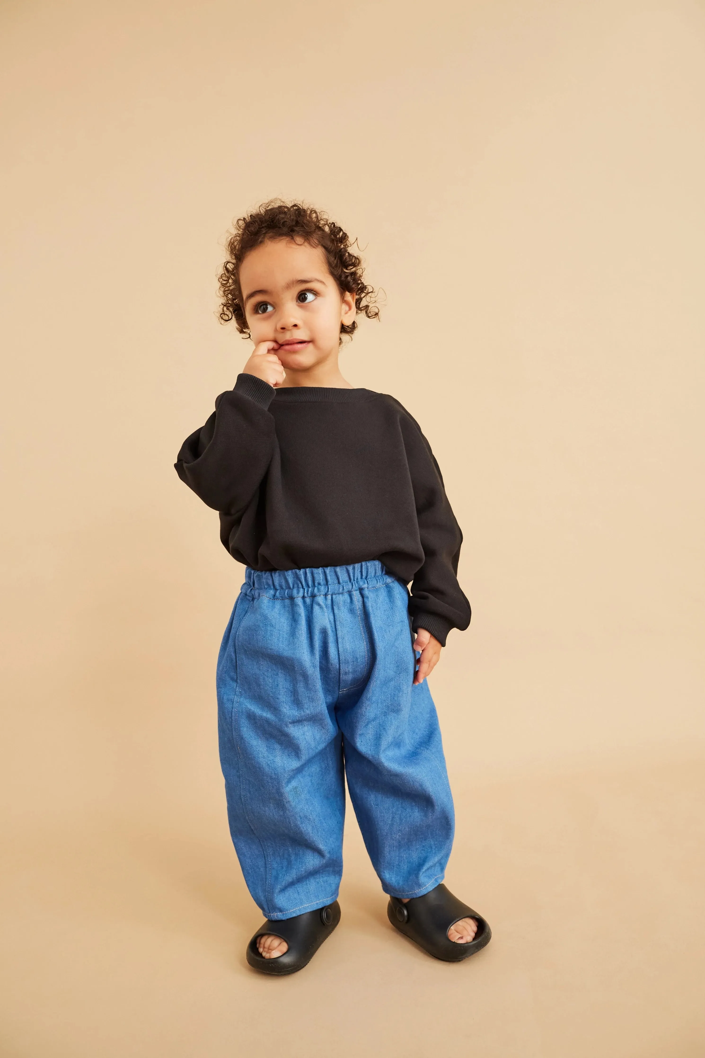 Manu denim balloon shape trouser