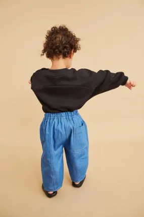 Manu denim balloon shape trouser