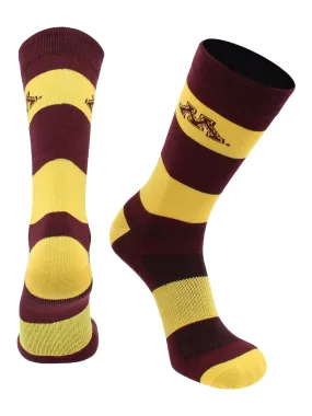 Minnesota Golden Gophers Socks Game Day Striped Crew Socks