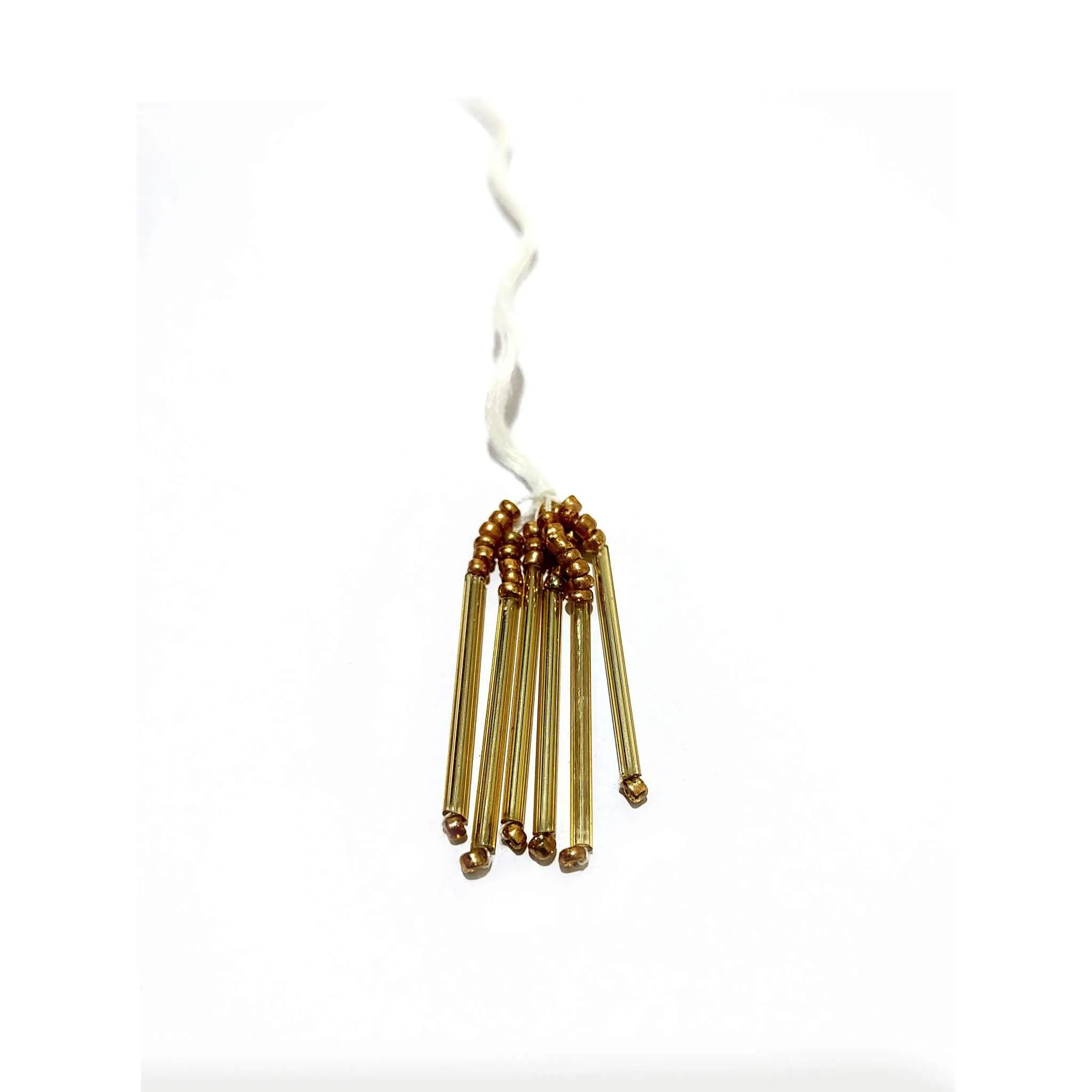 Multi purpose Handmade Beaded Tublight DIY Craft, Jewelry, Fabric Fringe Tassel - Design 804