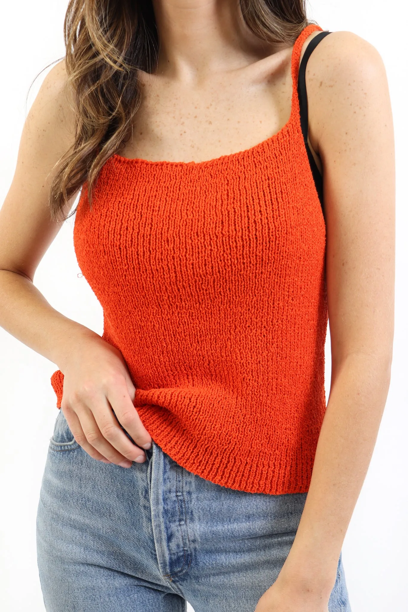 Neon Knit Cropped Tank
