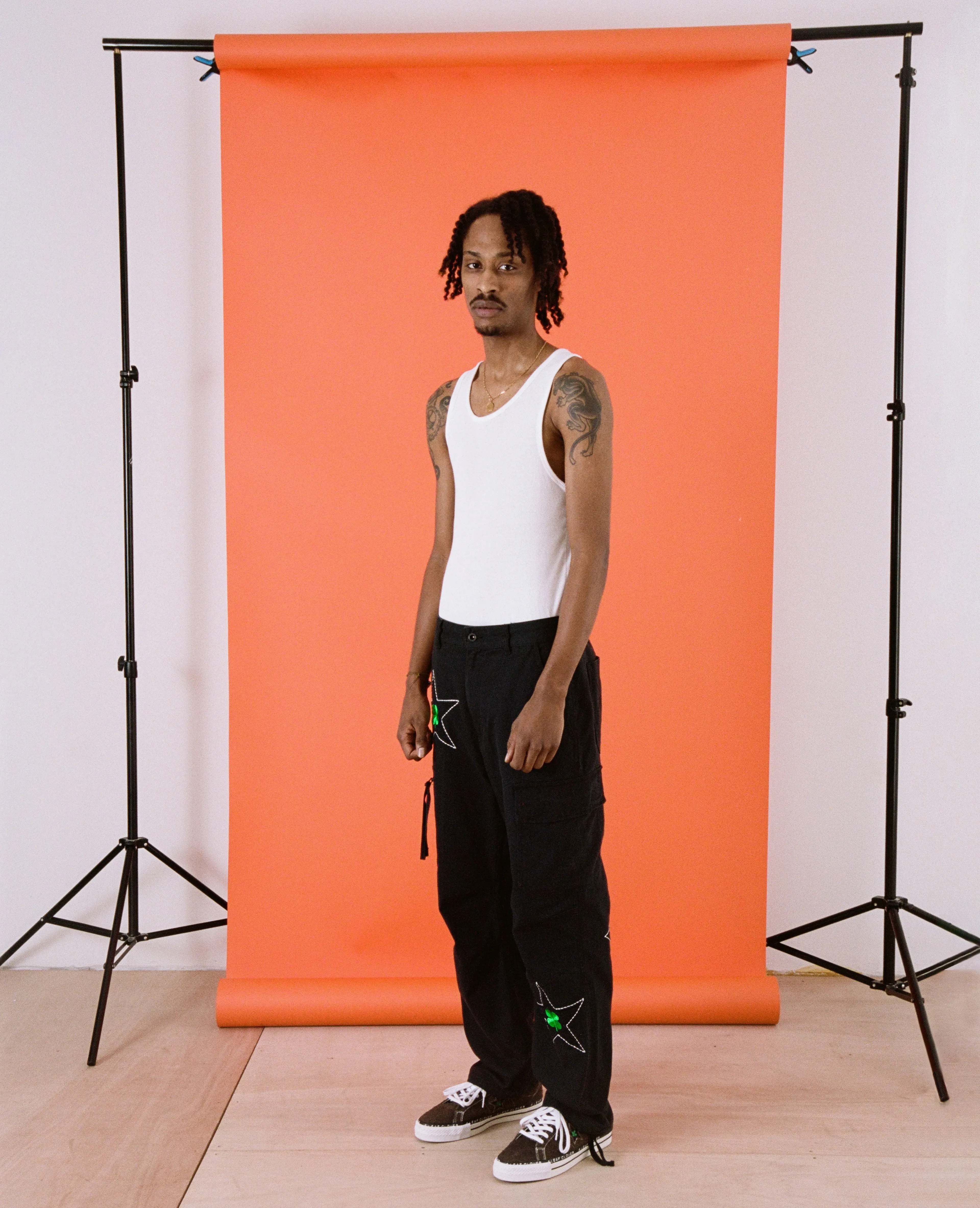Patta x Converse 4 Leaf Clover Cargo Pants (Black)