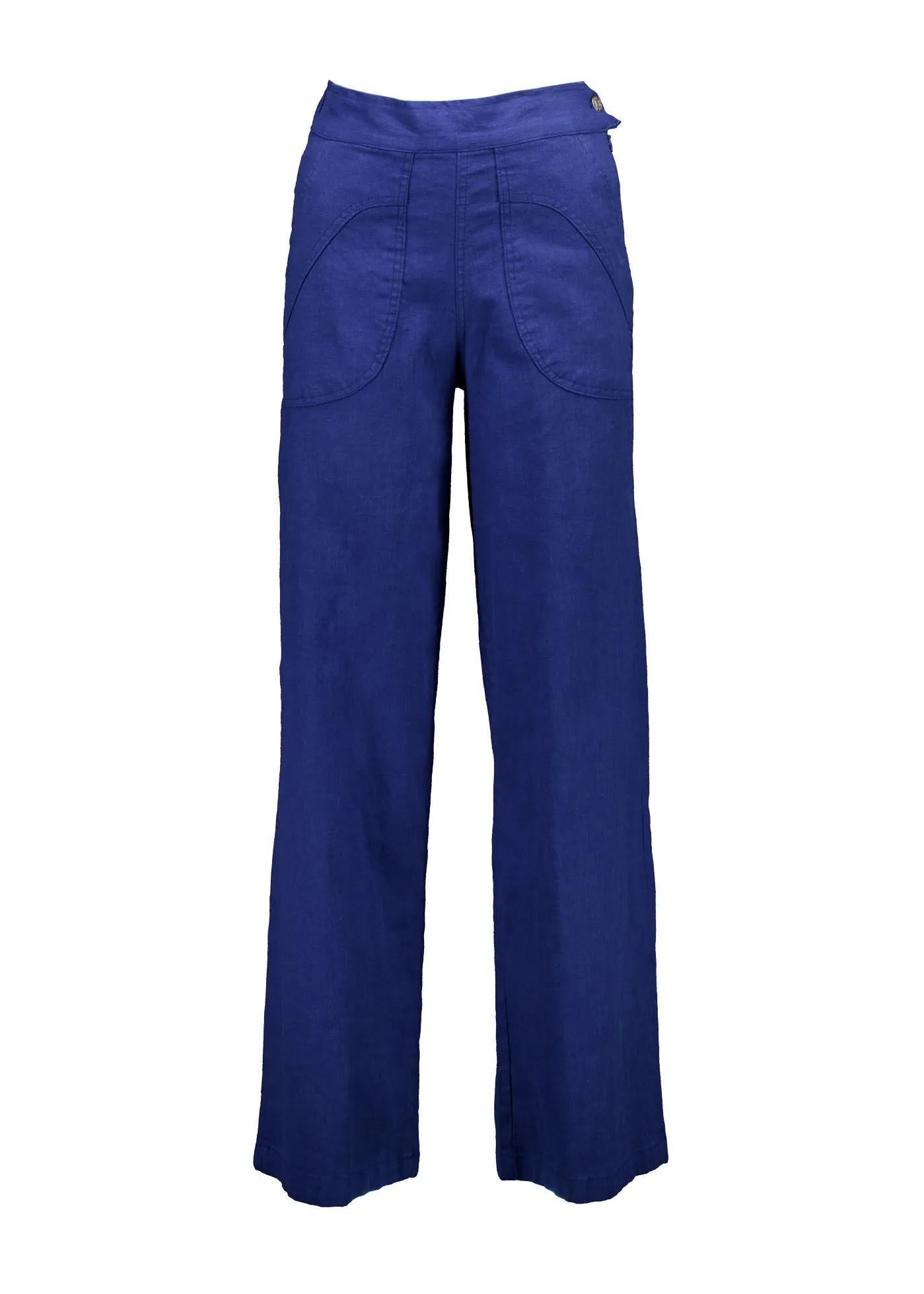 Peggy Long Pants Lino Cobalt Blue in Linen | Pre-Order