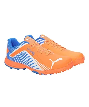 Puma Mens 22 Fh Rubber Vk Cricket Shoe (Neon Citrus-White-Bluemazing)