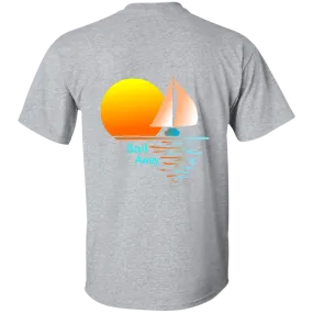 Sail Away printed on the back of a Custom Ultra Cotton T-Shirt