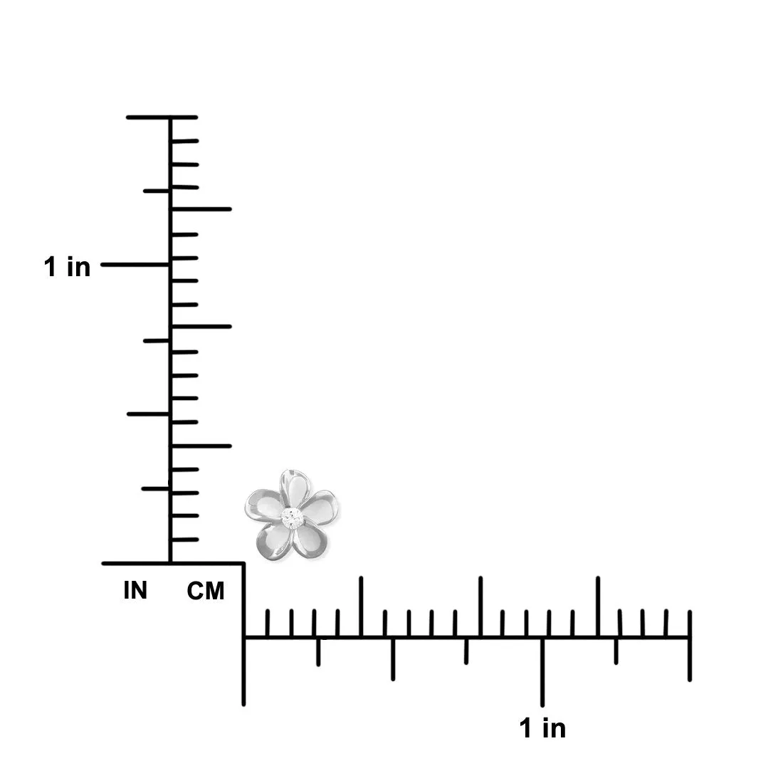 Sterling Silver 7mm Plumeria Stud Earrings