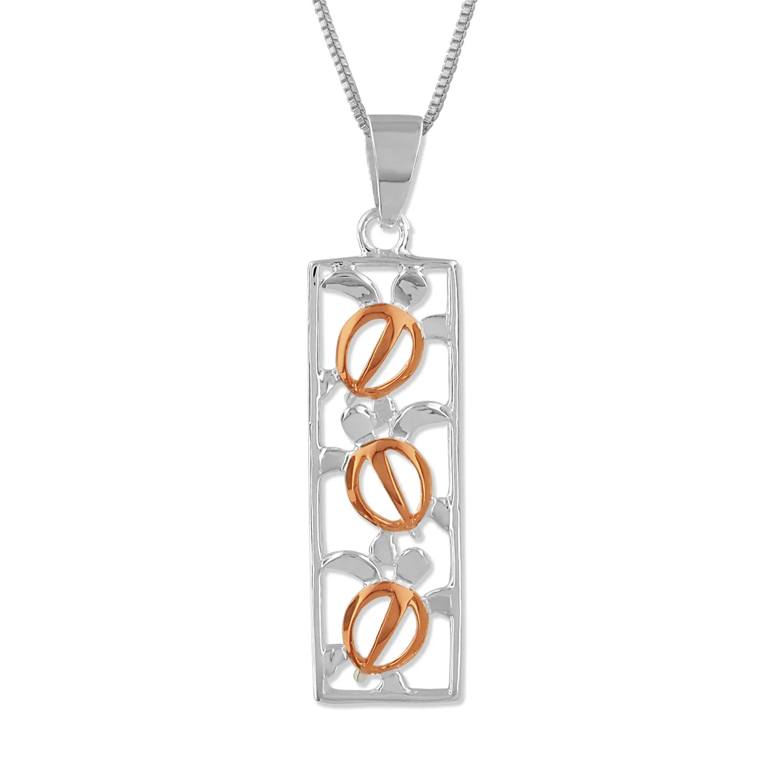 Sterling Silver Turtle Vertical Bar Pendant Necklace, 16 2" Extender