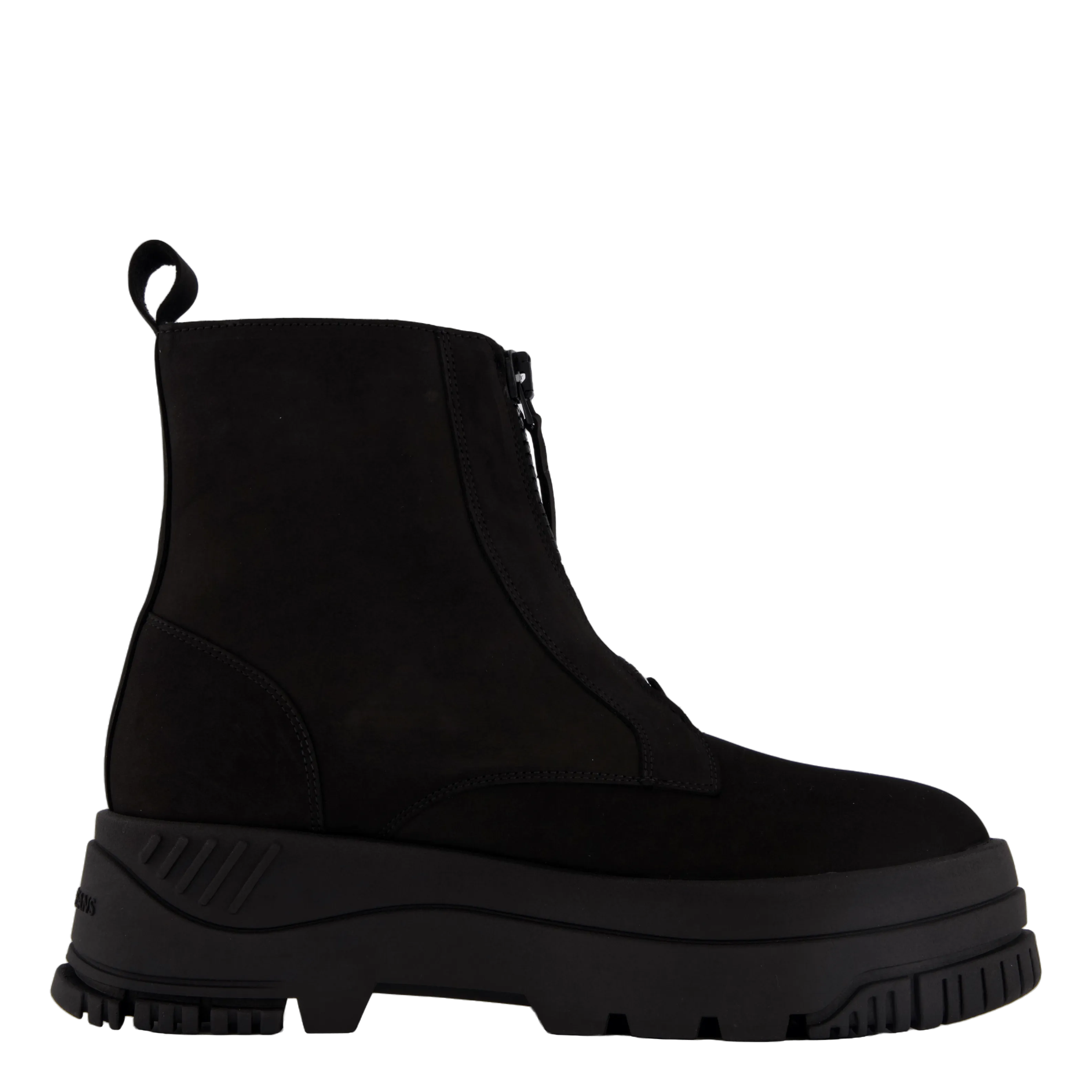 Tjw Zip  Up Flatform Nubuck Bo Black