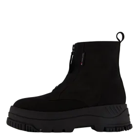 Tjw Zip  Up Flatform Nubuck Bo Black