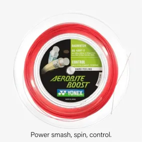 Yonex Aerobite Boost 200m Badminton String (Grey/Red)